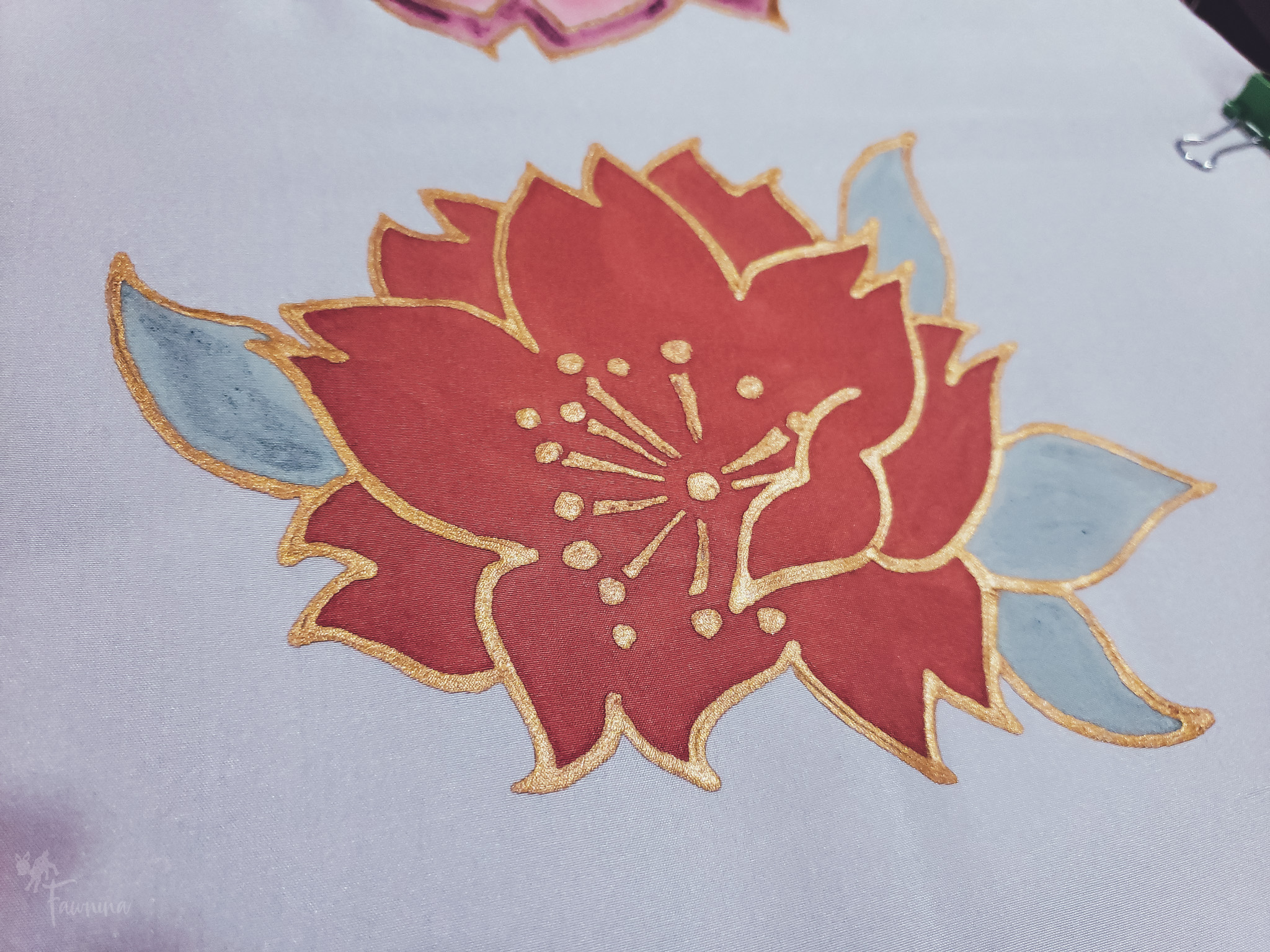 Silk Painting Sakura's Uchikake @ Fawnina Costuming